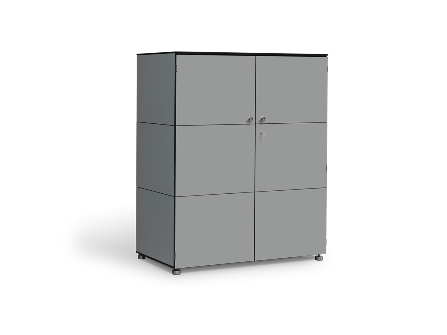 Gartenschrank Organizer L mittelgrau