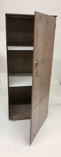 Outdoorschrank für den Balkon L Smart Fichte Platin offen