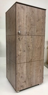 Outdoorschrank für den Balkon L Smart Fichte Platin seitlich