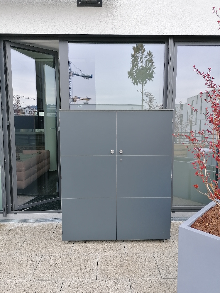Gartenschrank Organizer L Carbongrau (Anthrazit)