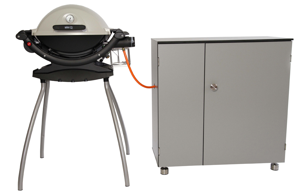 Design Grillschrank von CITYGARTEN versteckt die Gasflasche