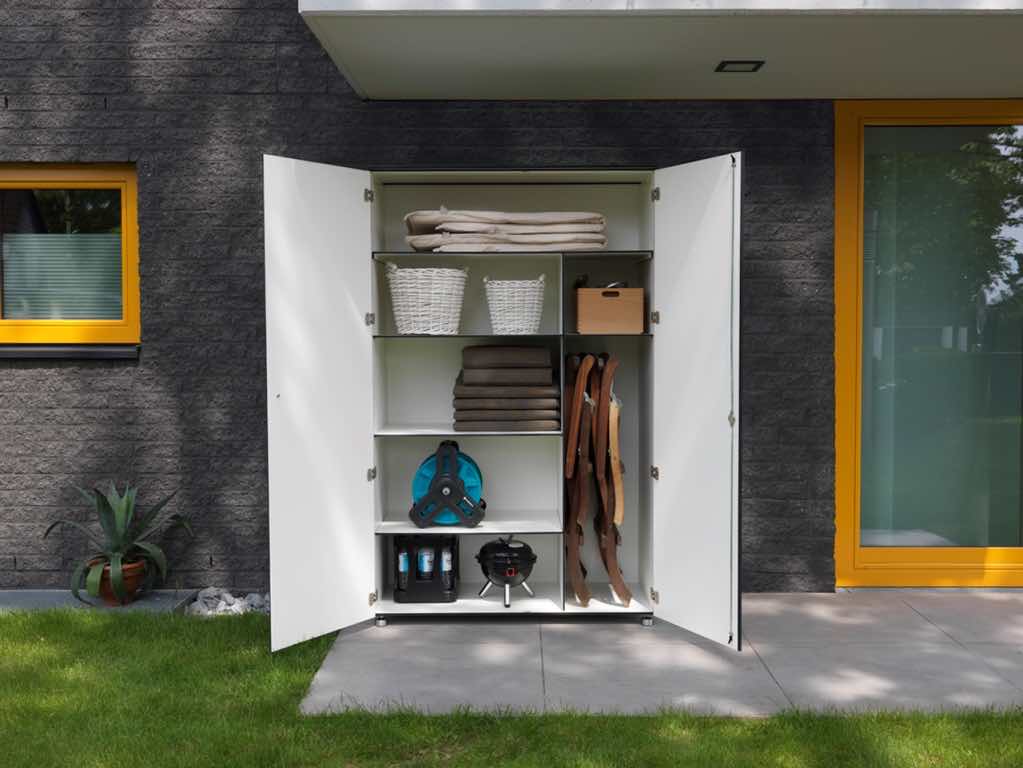 Design Gartenschrank Organizer XL von CITYGARTEN - geöffnet